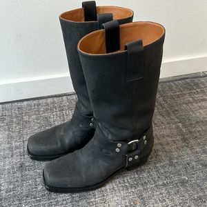 Authentic Paris Texas Roxy biker Leather boots 39 8.5